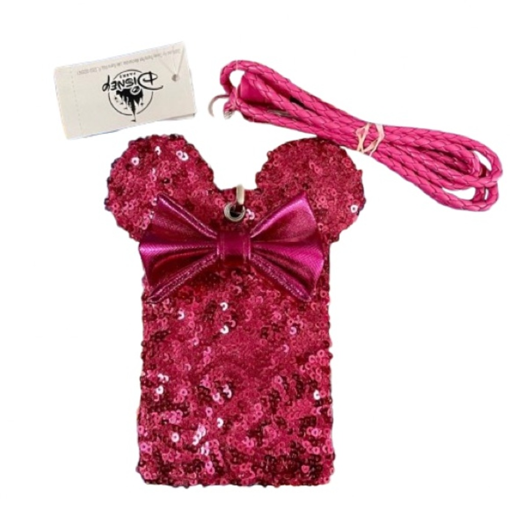 Disney Parks X Loungefly Imagination Pink Sequin Lanyard NWT
